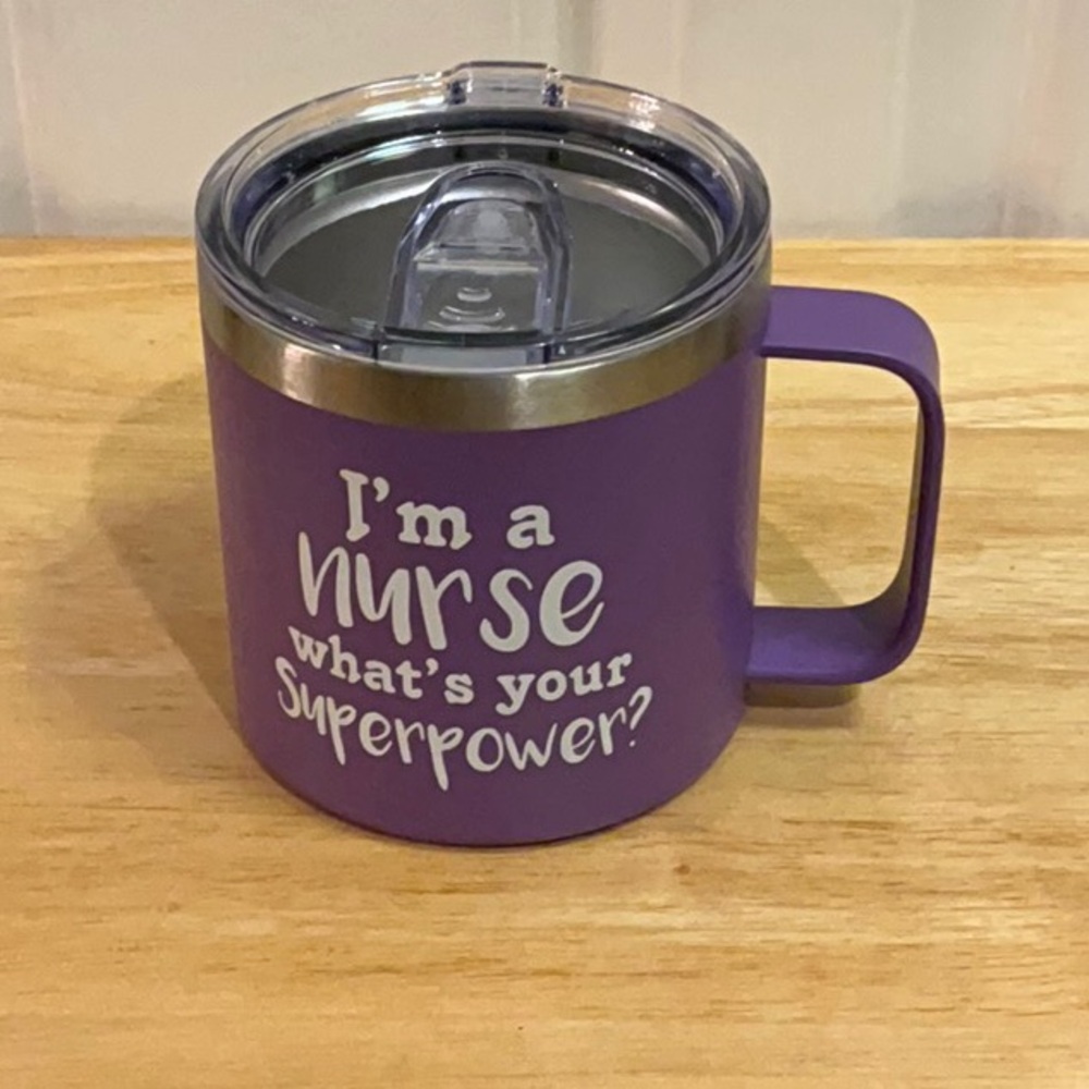 Purple Nurse Mug with Lid - Picture 10 of 10
